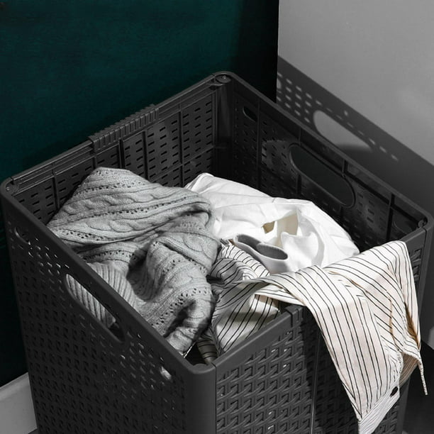 Cesta de lavandería plegable de malla para el hogar, cesta de  almacenamiento de ropa sucia con