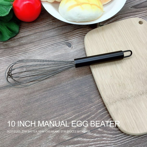 Mezclador manual de batidora de huevo de manivela de 10 pulgadas : Hogar y  Cocina 
