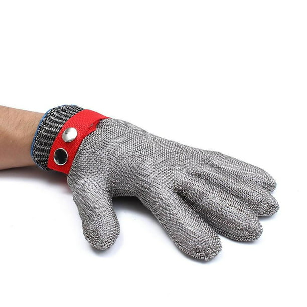 LCYDMJ Guantes de metal resistentes a los cortes, guantes de trabajo de  carnicero de cocina, protector de brazo extendido, guantes de alambre de  acero