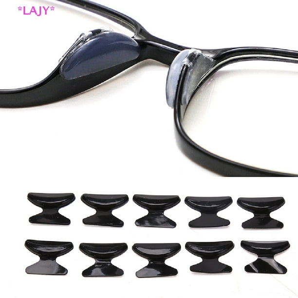 5 pares de almohadillas antideslizantes de silicona para la nariz para gafas