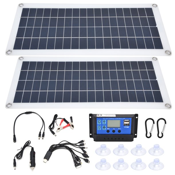 Kit de Panel Solar de 1000W, placa de células solares de carga USB de 12V  para