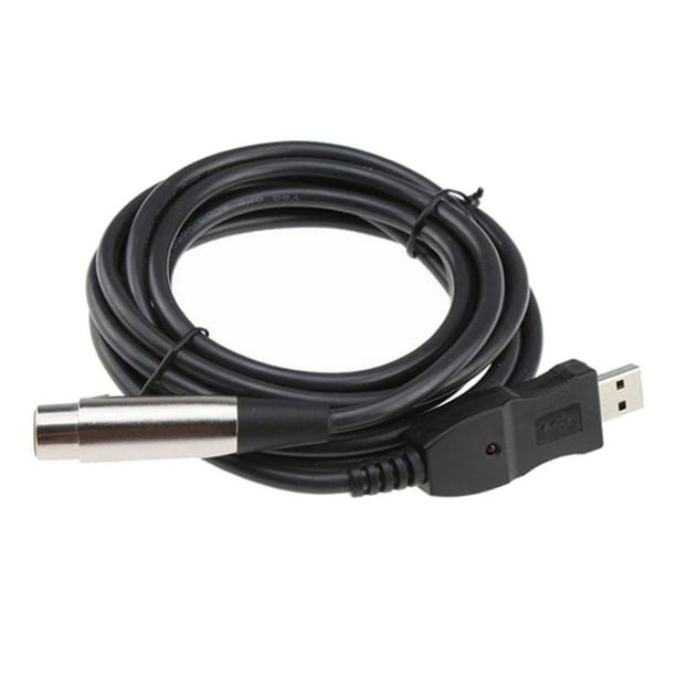 Disino Cable de micrófono USB, XLR hembra a USB, cable convertidor de  enlace de micrófono para micrófonos o grabación de karaoke, 6 pies (USB a  XLR)