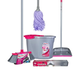 Trapeador giratorio Magic Mop 360°, exprimidor de acero, con un mop de  repuesto MYRVA CUBETA