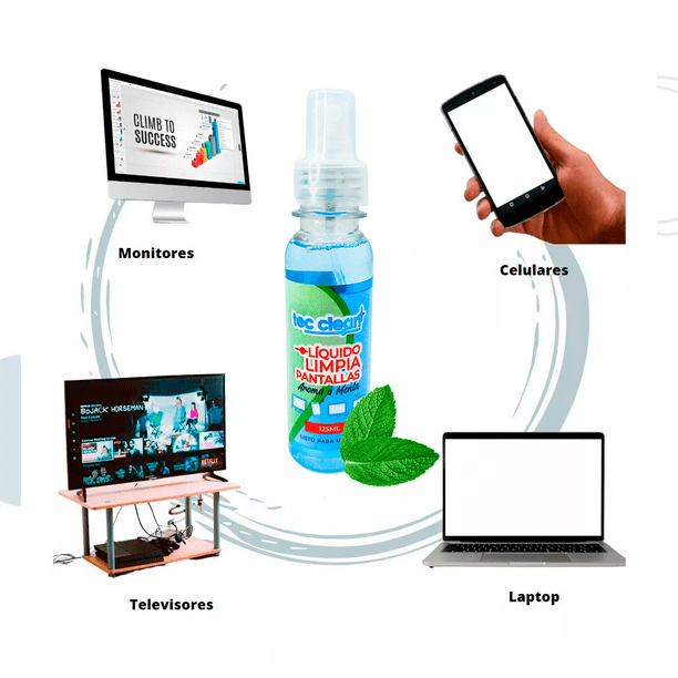 Limpiador De Lentes y pantalla del celular 60ml Tec Clean Tec