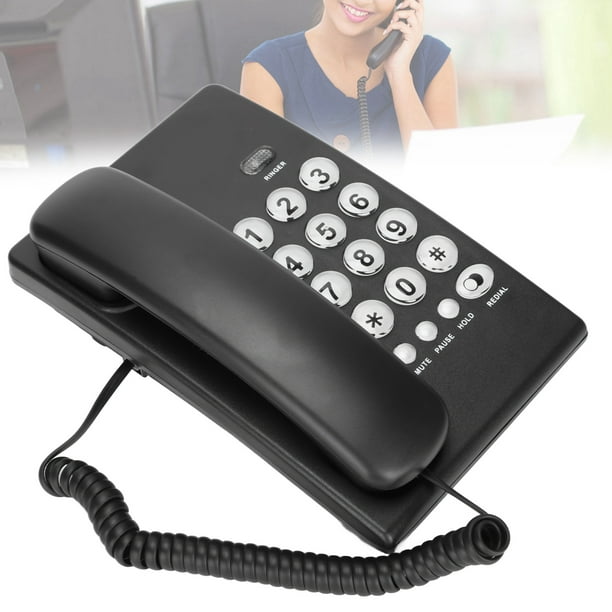 Teléfonos Teléfonos Con Cable Teléfono Fijo Teléfono De Casa Teléfono De  Botón Grande Para Oficina El Baño 231215 De 12,97 €