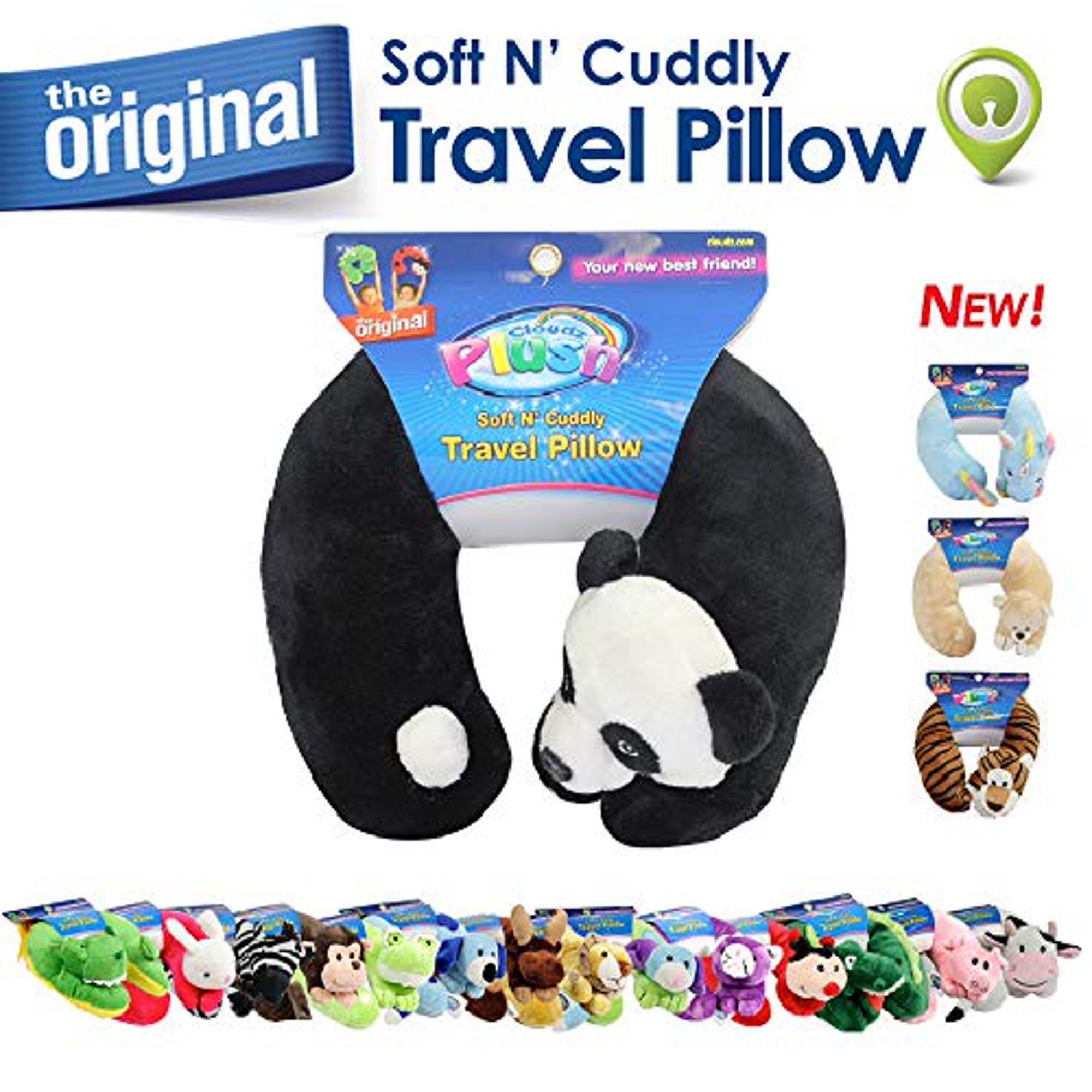 Cloudz Plush Animal Pillows Panda Cloudz 648748956816 Walmart en línea