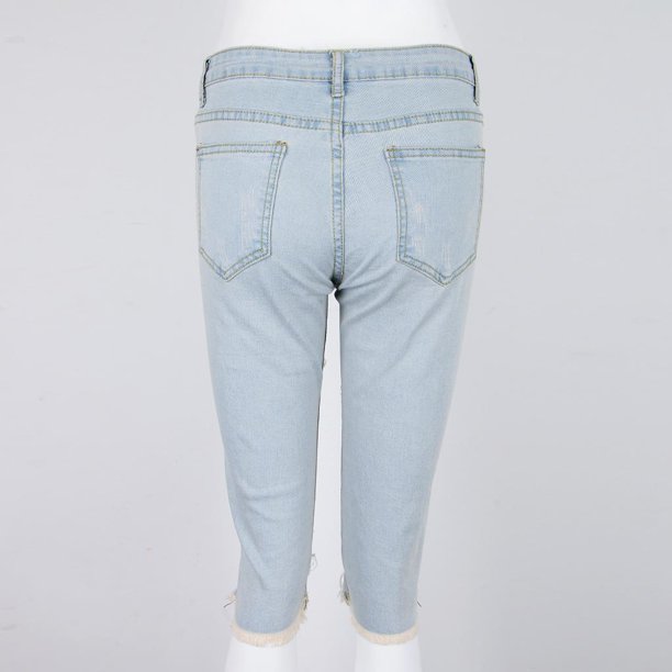 Jeans Mujer Denim Pantalones Denim Agujero Strech Jeans Mujeres