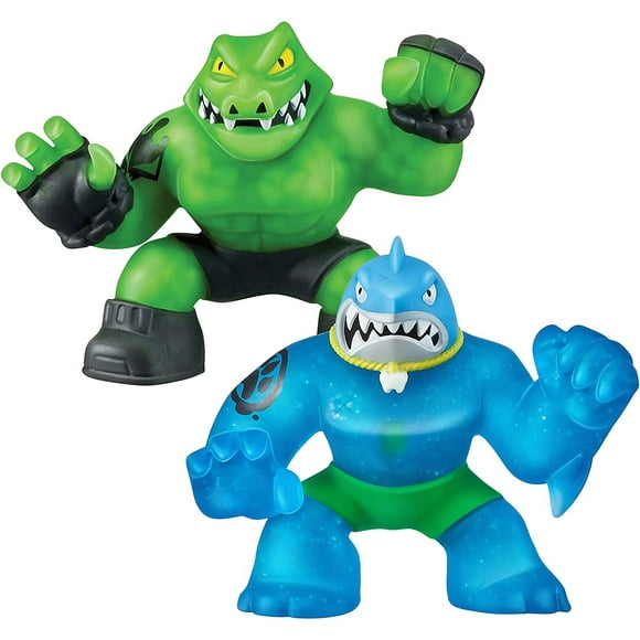 heroes of goo jit zu  2 pack of glow in the dark action fig heroes of goo jit zu heroes of goo jit zu