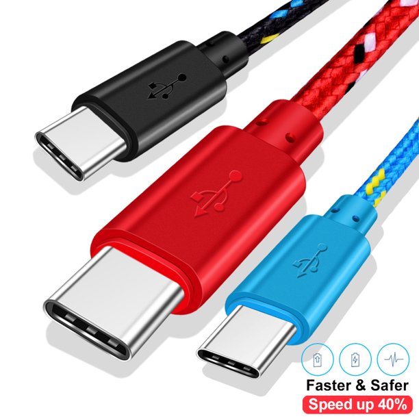 Carga rápida Tipo-C USB C Cables de teléfono móvil 1M / 2M / 3M Cable USB C  Carga rápida para Samsung S10 Plus Huawei Cable trenzado de nylon Tan  Jianjun unisex