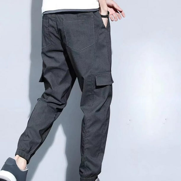 Pantalón cargo para hombre Pantalones rectos de pierna ancha Pantalones de  senderismo Pantalones de trabajo con bolsillos Cintura alta Street Trendy 