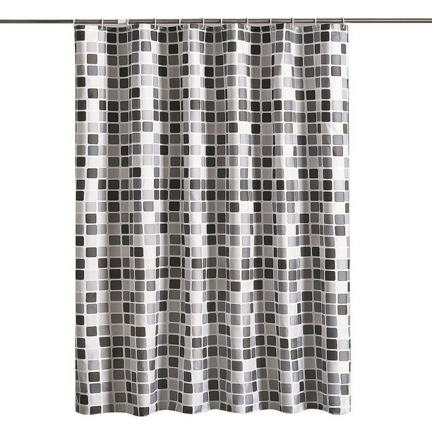 Cortina de ducha 200 x 220 cm (largo x alto), cortinas de ducha antimoho,  antibacterianas, repelentes al agua, forro, tejido de poliéster suave,  cortinas de baño, ri