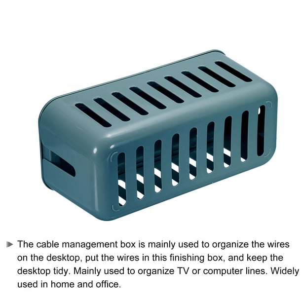 Caja organizadora de cables, caja organizadora de cables de 3 tamaños para  ocultar cables, tiras de alimentación de cables de televisores y