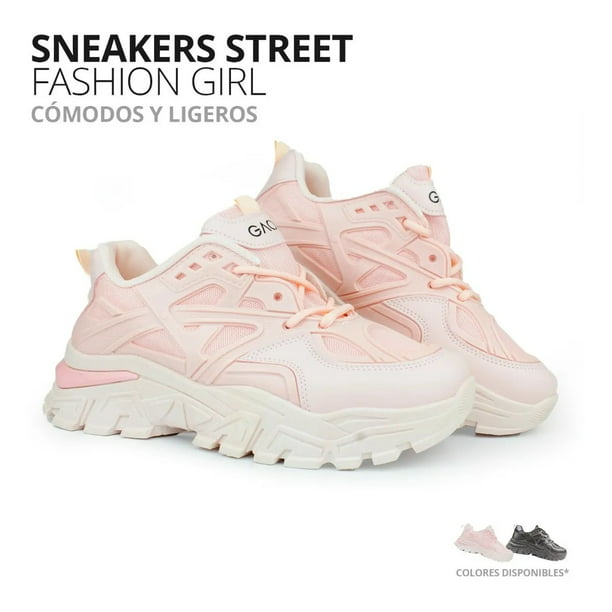 Tenis Mujer Dama Casuales Deportivos Sneakers De Moda Rosa Sneakers | en línea