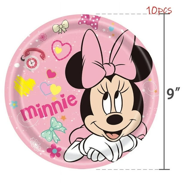 Decoración de fiesta de cumpleaños de Minnie Mouse, mantel de