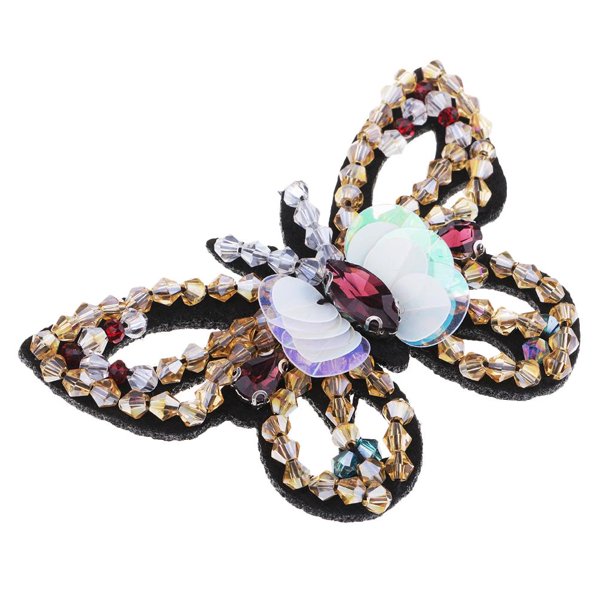 Parches de Mariposa con Lentejuelas para Coser Ropa en Adornos de Costura  de Apliques con de Diamantes de Imitación Oro mayimx Parche de diamantes de  imitación de la mariposa