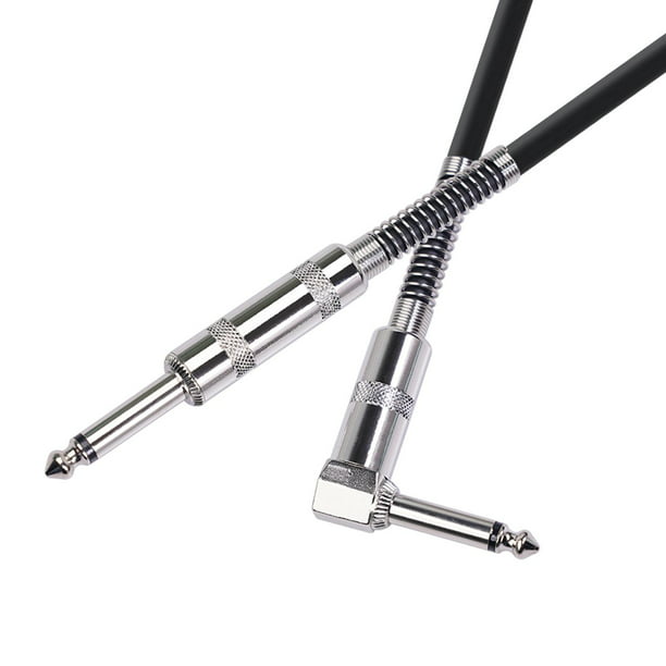Cable de guitarra de 1/4 de pulgada de 10 pies recto a ángulo recto de 1/4  de pulgada de 0.250 in, cable de instrumento para teclado de bajo, cable de