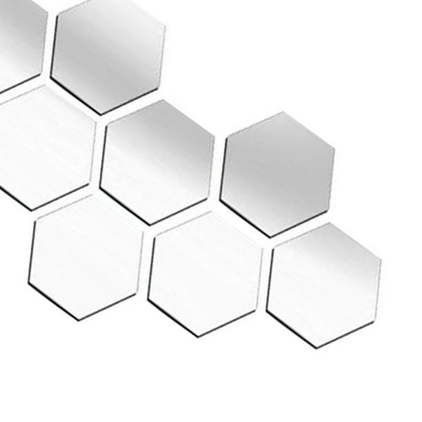  Espejos adhesivos de acrílico para pared con patrón geométrico  griego para arte DIY, 10 unidades. : Hogar y Cocina