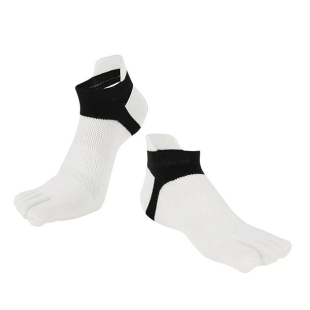 Calcetines de suave con punta para diario Malla No Show Sports Crew Calcetines de bota Medias - Blan Sunnimix de cinco dedos | Walmart en