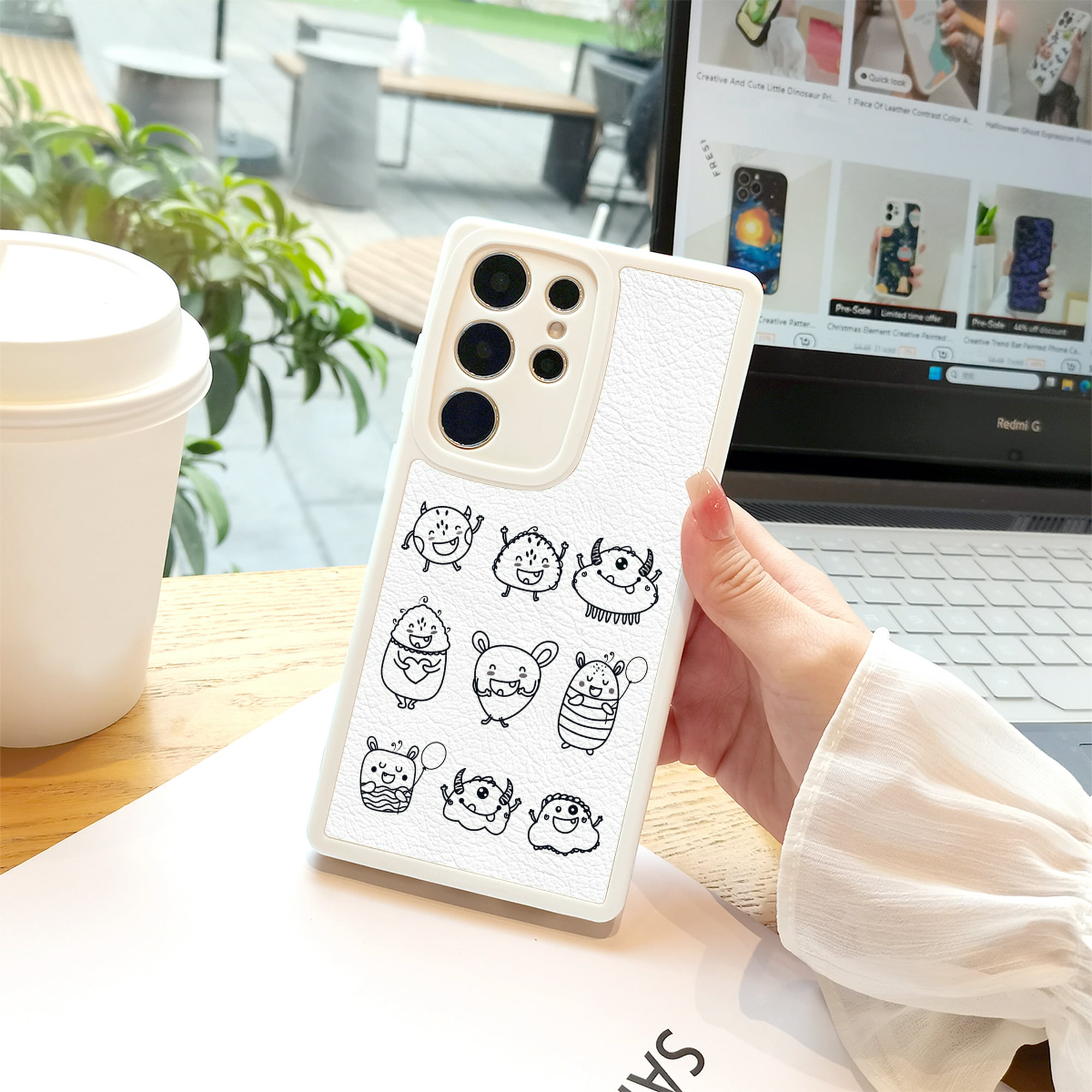 Exprese su personalidad: cubierta de teléfono de doble capa esmerilada con  diseño de dibujos animados único para iPhone 15 Pro Max 14 13 12 Pro 11