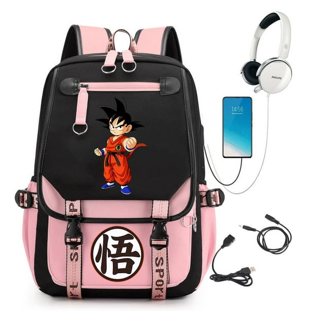 Mochila Dragon Ball Z Para Mujeres , Escolar Para Ordenador Para Hombres De  Estudiante , Bolsa De Viaje (Interfaz USB E De Auriculares)