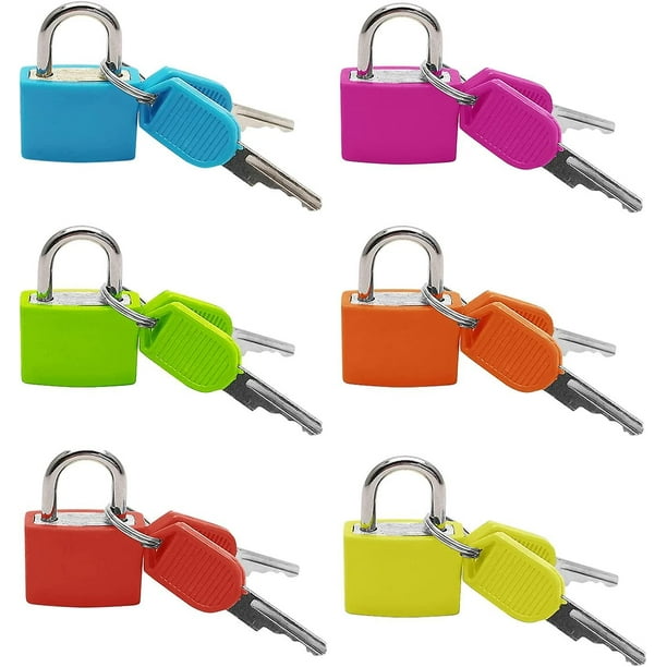 Cerradura Uitcase con llaves, candado pequeño multicolor para mochilas,  bolsas para portátiles, cajas, armarios de almacenamiento, 6 uds. YONGSHENG  8390613489890