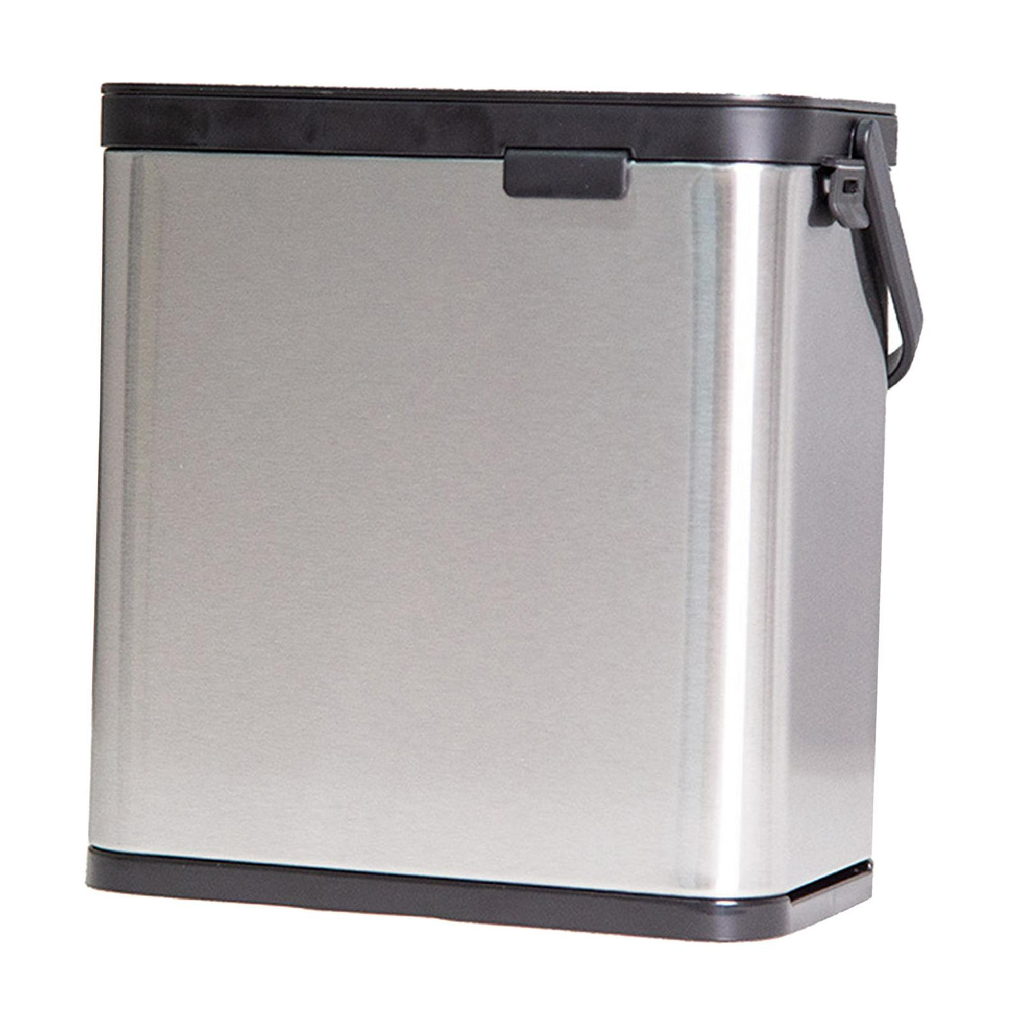 Cubo de basura colgante de galón para puerta de armario de cocina con tapa  debajo del fregadero, cubo de basura de encimera montado en la pared -  AliExpress