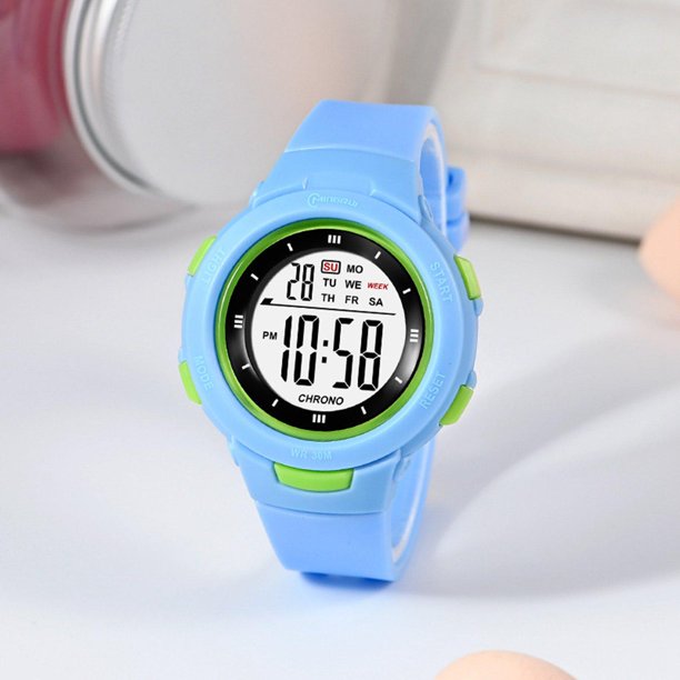 Reloj deportivo para mujer, fácil de leer, con alarma LED, cronógrafo,  multifunción, impermeable, reloj digital