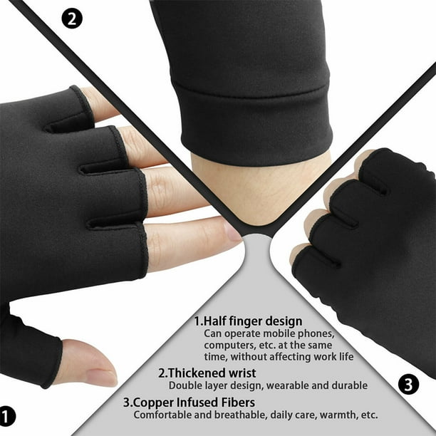 Guantes de compresión para artritis, transpirables y antideslizantes para  Sunnimix Guantes de cobre