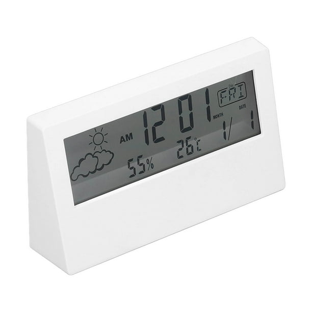  Reloj despertador digital, reloj despertador LCD con pilas  multifuncional para el hogar : Hogar y Cocina