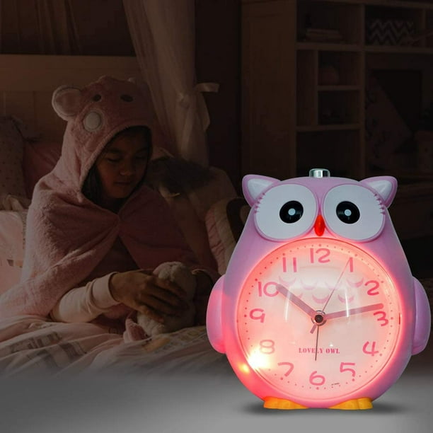 Reloj despertador con luz de despertador, luz para niños, reloj luces LED  para dormitorios, reloj despertador LED, reloj de lámpara a ,5x16,5x6cm  165x165x6cm perfecl Despertador con luz despertador