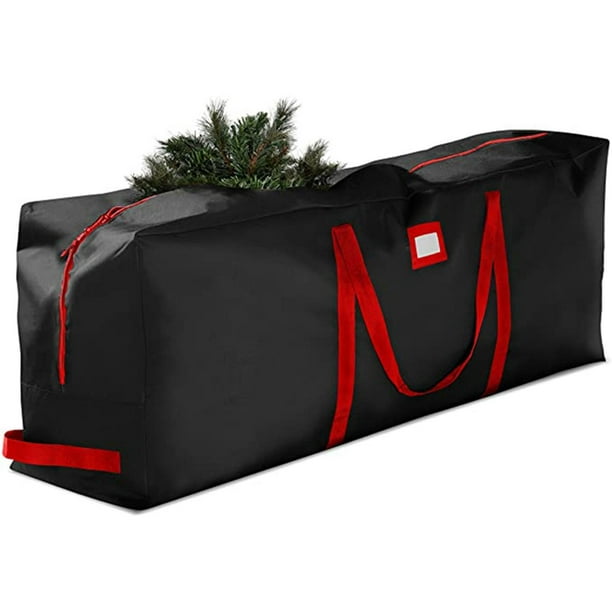 Bolsa para almacenar árbol de Navidad- Bolsa resistente de 58x24x34  pulgada, contenedor de almacenamiento con ruedas.