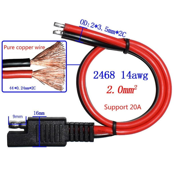 Cable de alimentación RED 9mm
