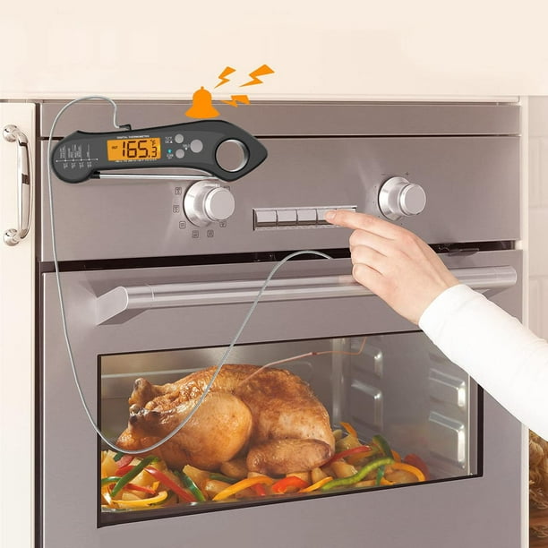  Termómetro digital de cocina para horno, cerveza