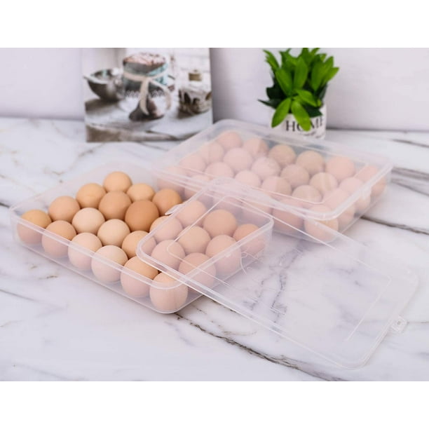 2 Piezas Hueveras para Frigorifico de Plástico para 12 Huevos Caja