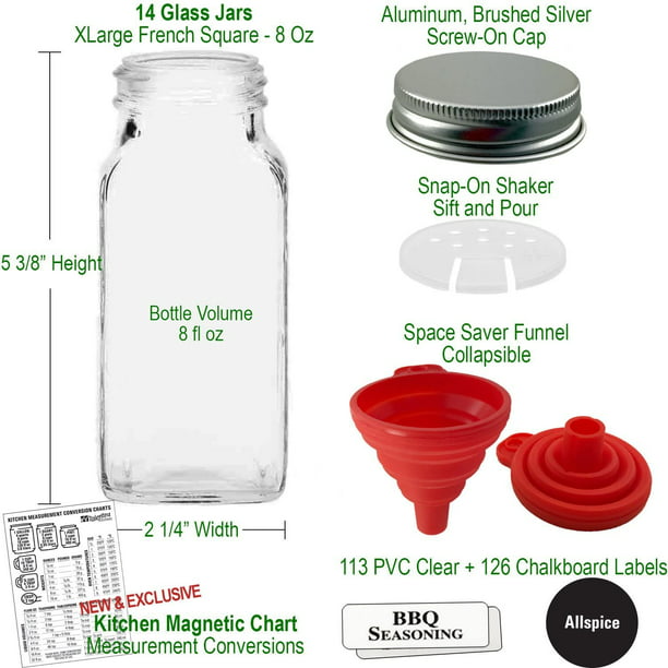 Diamond Star - Envases de vidrio herméticos, frascos para almacenamiento de  alimentos como harina, pasta, café, dulces, golosinas para perros