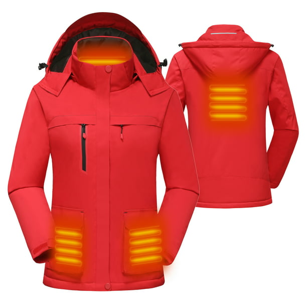 Chaqueta calefactable para mujer con capucha desmontable Chaqueta cálida de invierno Labymos | Walmart en línea