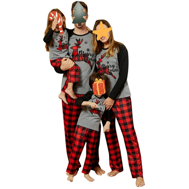Juego de pijamas familiares a juego de manga de Navidad reno a cuadros pijamas,3 a 6 meses XBTCLXEBCO GL017-QZ14614D1 | Walmart en línea