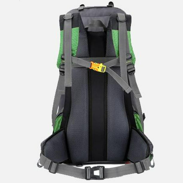 Mochila de senderismo para acampar de 60 múltiples bolsillos en la cintura,  acolchado ajustable Verde Cola Senderismo Saco Grande