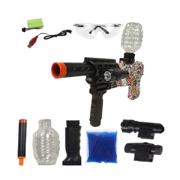 Pistola de Hidrogel The Baby Shop - con 5000 bolas de gel y gafas de  protección Rojo 