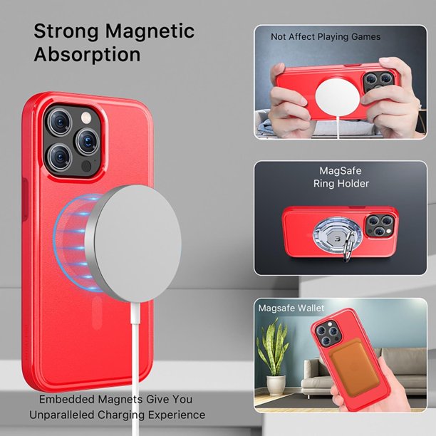 Funda Mybat Fuse Con Magsafe Para Iphone 15 Pro Max Roja