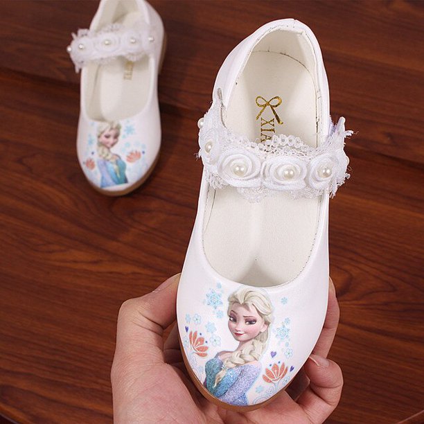 Moda princesa Elsa niñas zapatos niños moda dibujos animados niños