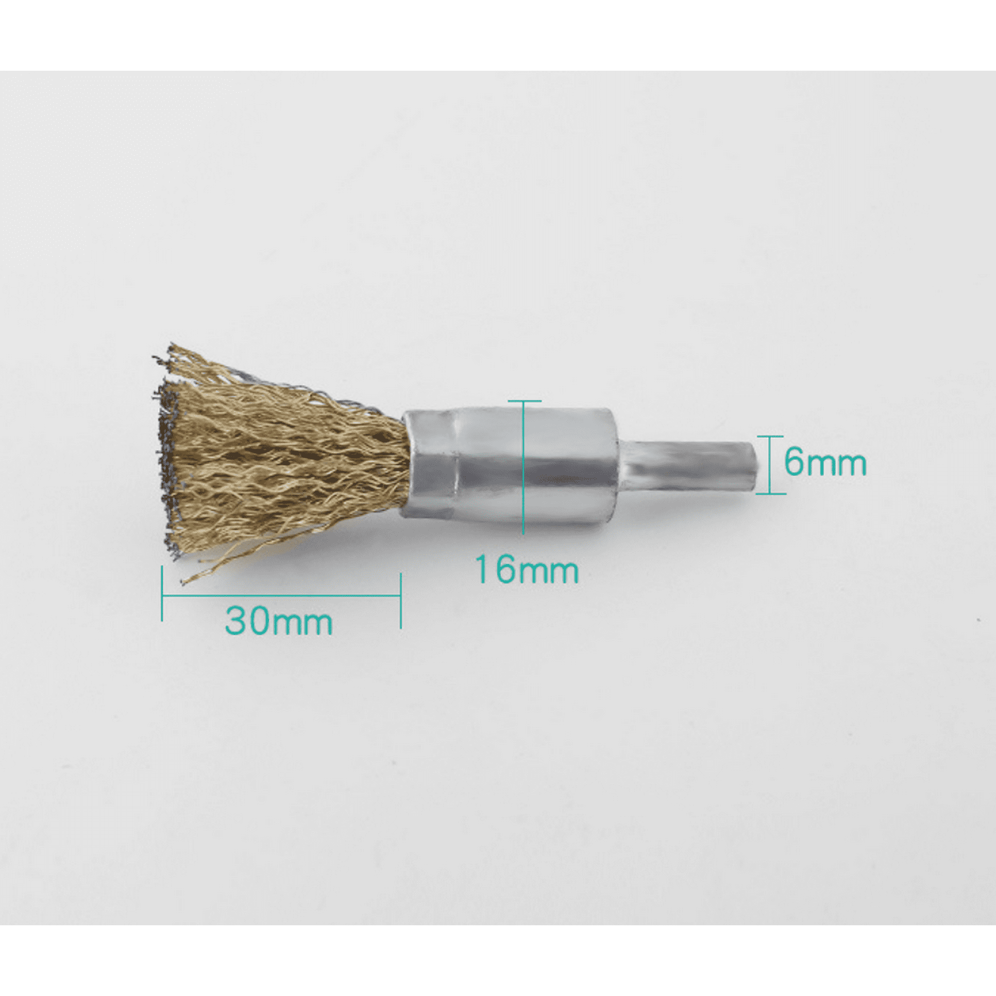 Cepillo de alambre para taladro eléctrico Cola 6 mm lisa. Vástago de 1/4 de  pulgada para limpiar óxido, corrosión y pintura, 5 piezas de 65 mm ER