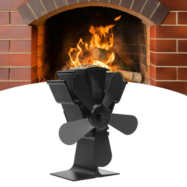 Ventilador de estufa Ventilador de chimenea alimentado por calor,  ventilador de estufa de leña alimentado por calor, 4 aspas, 200 a 250 cfm,  1500 rpm