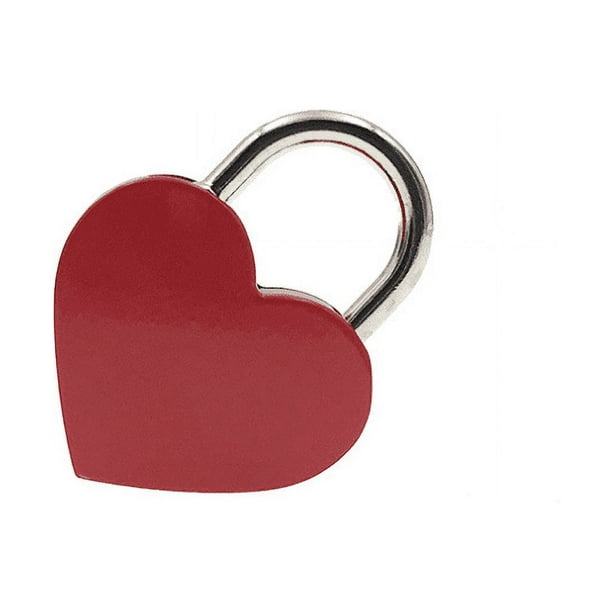Candado pequeño de Metal en forma de corazón de 3 piezas, Mini candado con  llave para joyero, caja de almacenamiento, libro diario Ormromra CQ759