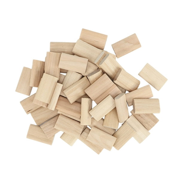 Paquete de 50 espigas sueltas de madera de haya de 0.315 in x 1.575 in,  compatibles con sistemas de carpintería de espigas sueltas Domino, espigas  de
