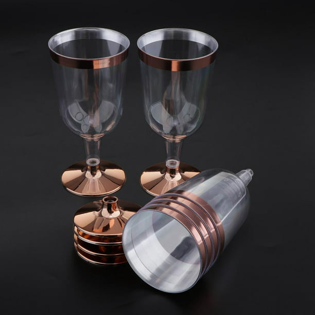 Copas de champán de plástico piezas, vasos de tostado de plástico de 7 ,  vasos desechables para cócteles para Yotijar Copas de vino rojo desechables