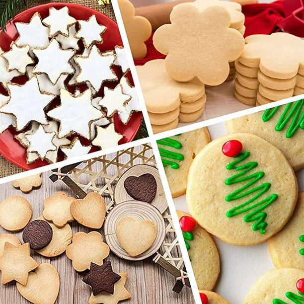 Juego de cortadores de galletas: 7 formas diferentes de moldes para dulces  con cortadores de galletas para celebraciones navideñas infantiles.