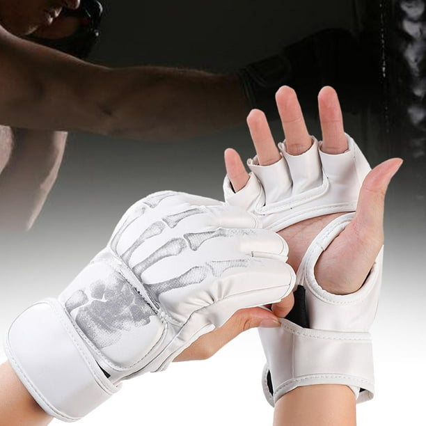 Mma-guantes de medio dedo para hombre y mujer, equipo de
