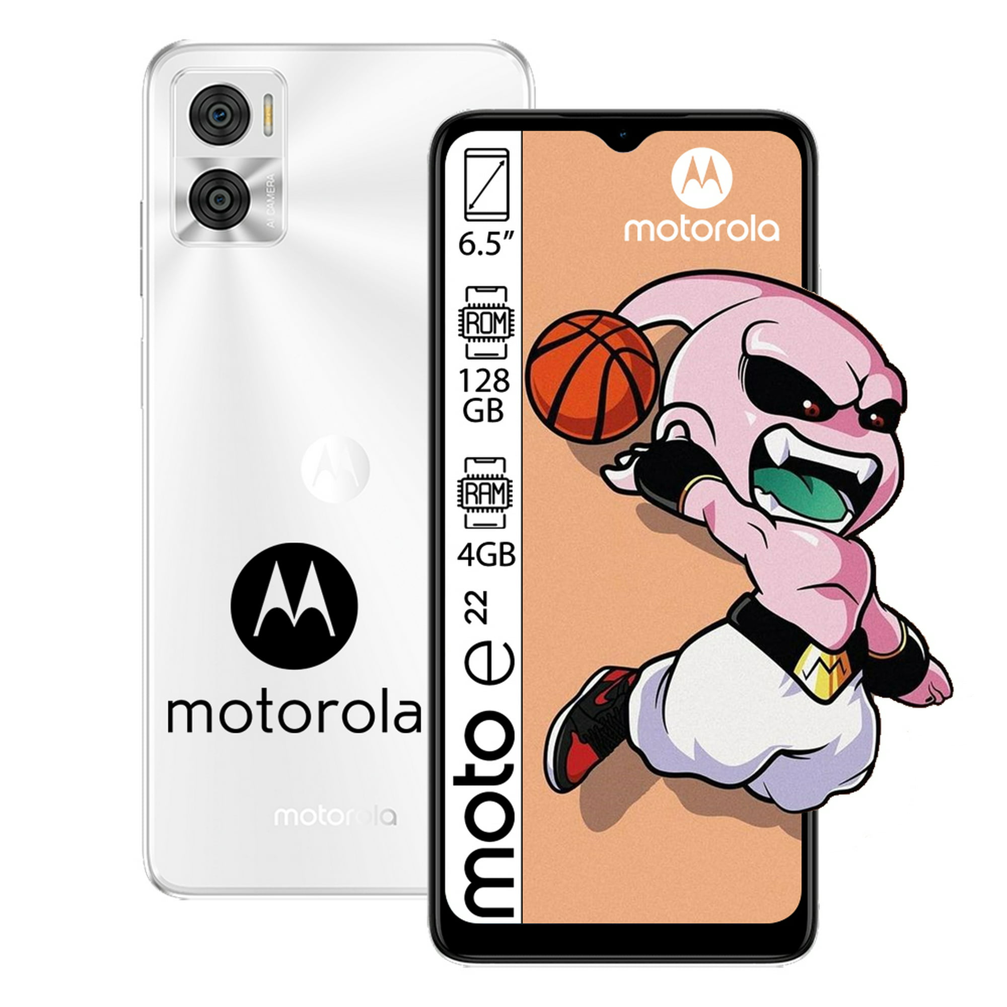 Smartphone Motorola Moto E22 4GB RAM 128GB Almacenamiento 16MP Blanco