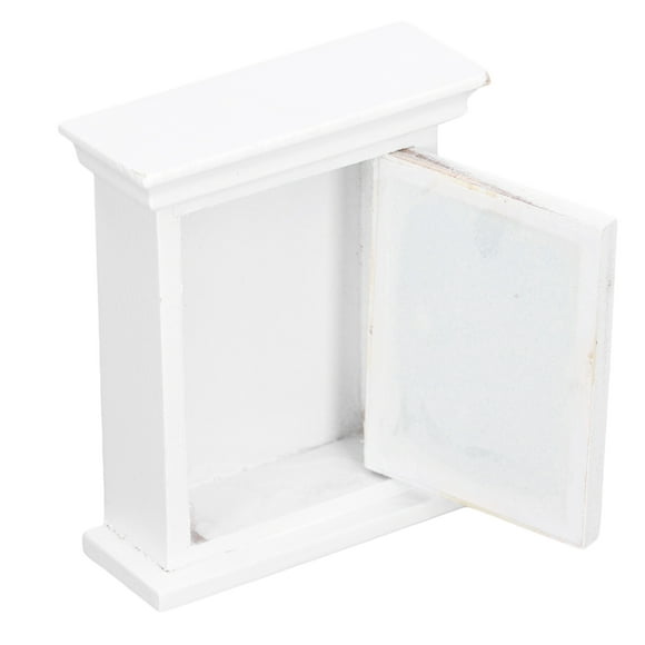 gabinete blanco con espejo en miniatura mini muebles de baño de plástico casa de muñecas armario con espejo blanco multiusos vibrante para casa de muñecas 112 para mayores de anggrek descripción de la referencia